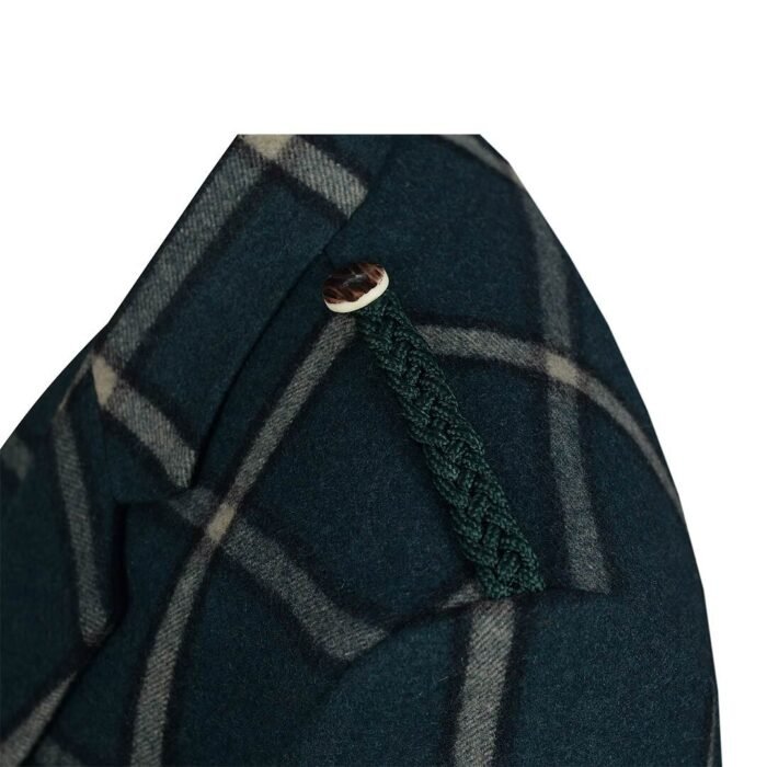 Green Checked Wool Argyll Tweed Jacket with Vest Detail