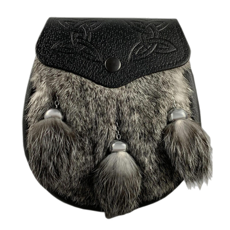 Grey Rabbit Fur Semi Dress Sporran