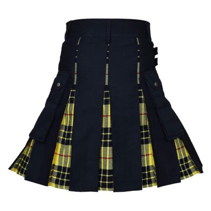 Macleod of Lewis Black Hybrid Kilt Back