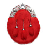 Rabbit Fur Sporran Red