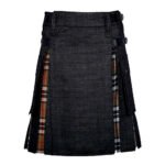 Camel Thomson Tartan Denim Hybrid Kilt