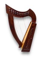 12 Strings Wooden Polish Lyre Harp Left Side