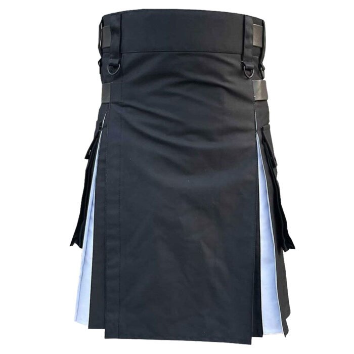 Black And Blue Utility Hybrid Kilt