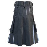 Black And Blue Utility Hybrid Kilt Back