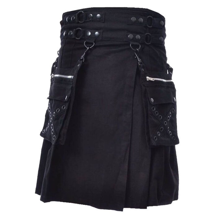 Black Gothic Utility kilt Men