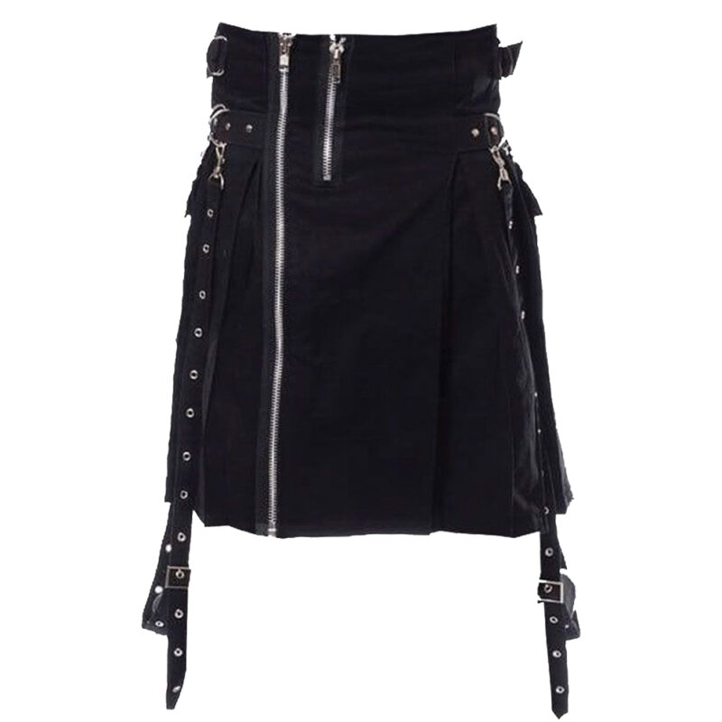 Black Utility Modern Kilt