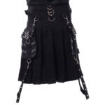 Black Utility Modern Kilt Back