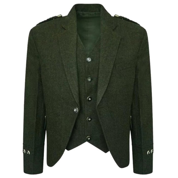 Dark Green Wool Argyll Jacket