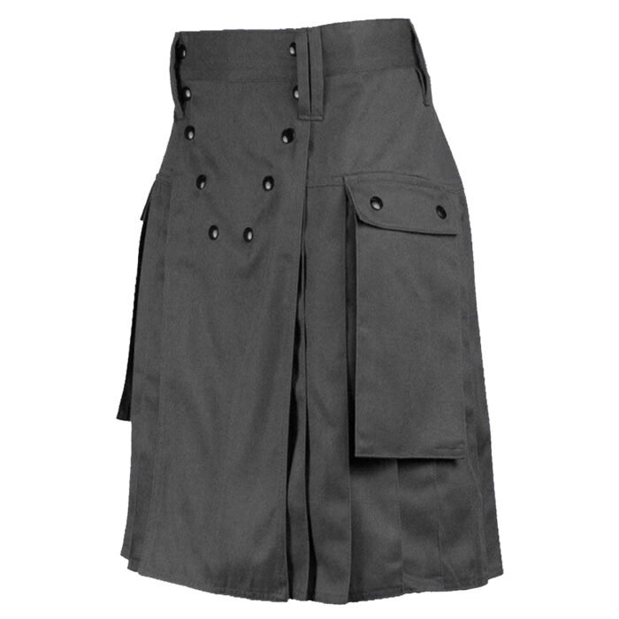 Dark Grey Utility Kilt Side