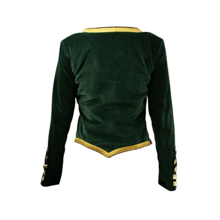 Green Velvet Highland Dancing Jacket Back