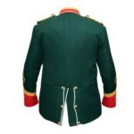 Green Wool Military Pipe Band Jacket Back