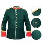 Green Wool Military Pipe Band Jacket Detail