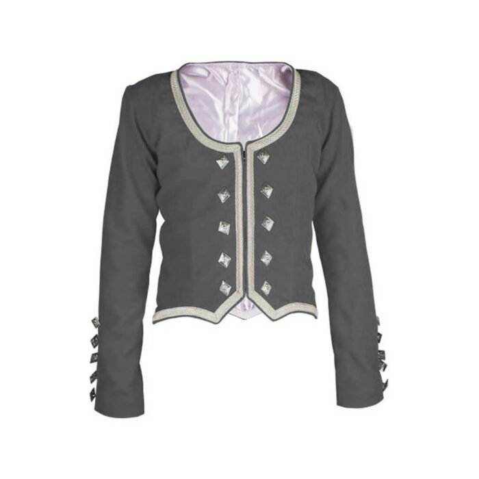 Grey Velvet Highland Dancing Jacket Women