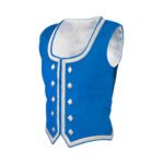 Light Blue Velvet Dancing Vest Women Side