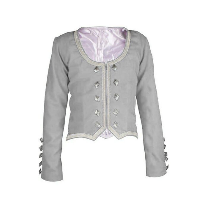 Light Grey Velvet Highland Dancing Jacket