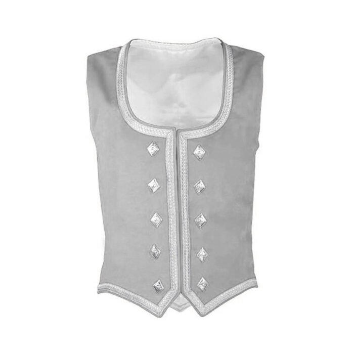 Light Grey Velvet Highland Dancing Vest