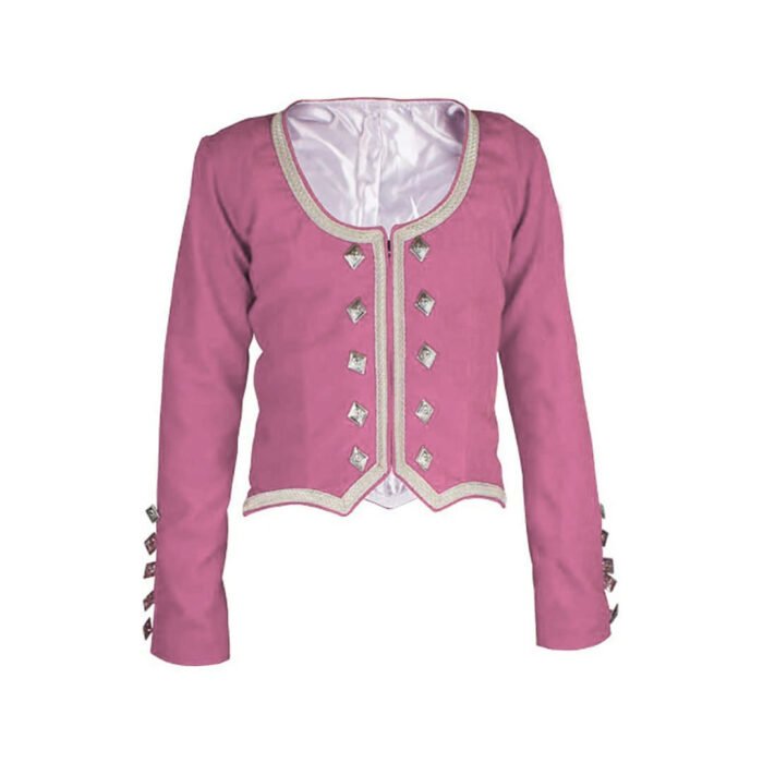 Light Pink Velvet Highland Dancing Jacket