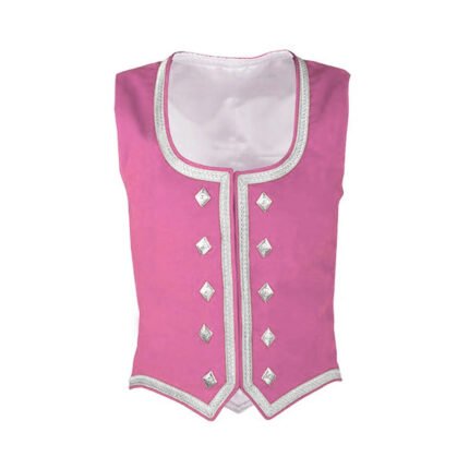 Light Pink Velvet Highland Dancing Vest