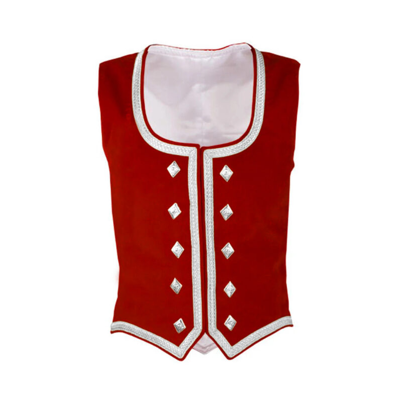 Maroon Velvet Highland Dancing Vest