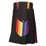 Modern Box Pleated Hybrid Kilt Side