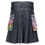 Modern Hybrid Rainbow Kilt Back