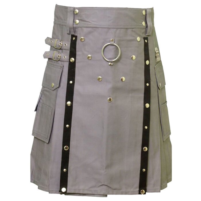 Modern Khaki Utility Kilt