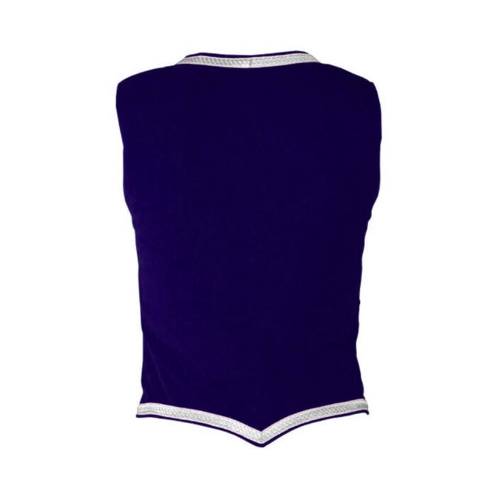 Navy Blue Velvet Highland Dancing Vest Back