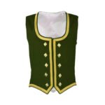 Olive Green Velvet Highland Dancing Vest