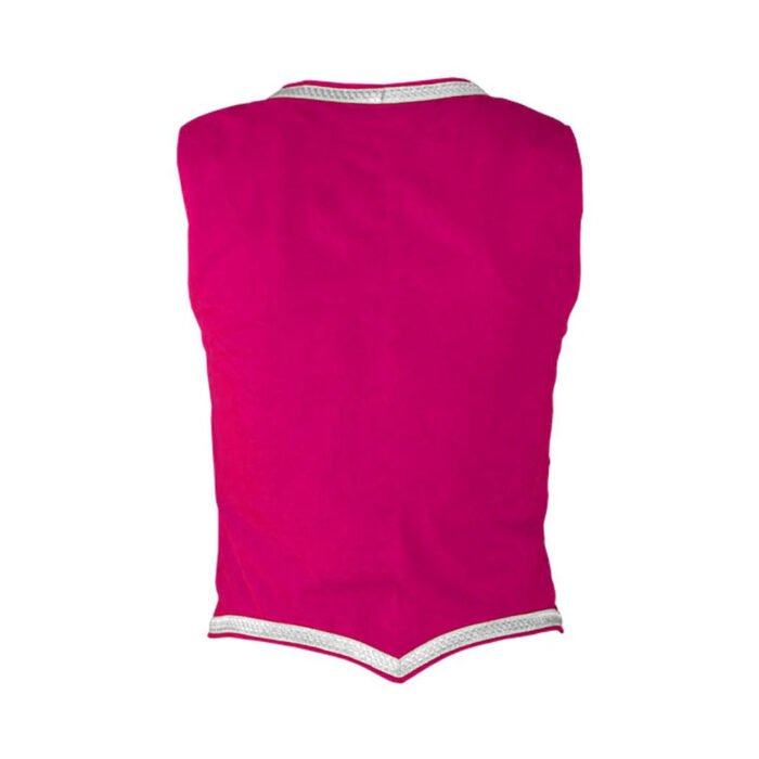 Hot Pink Velvet Highland Dancing Vest Back