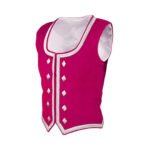 Hot Pink Velvet Highland Dancing Vest Side