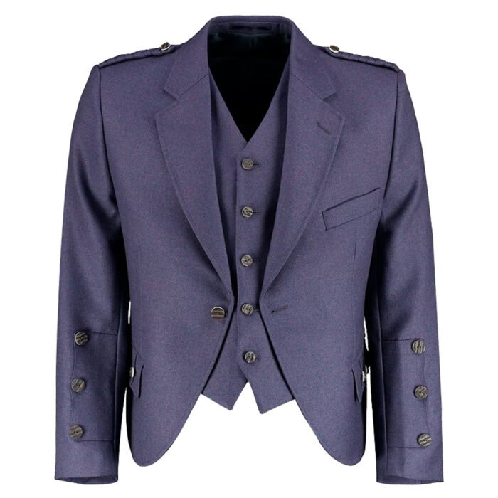 Purple Argyll Jacket With Vest