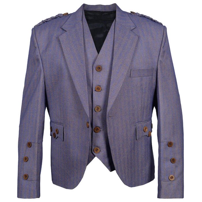 Purple Argyll Tweed Jacket And Vest