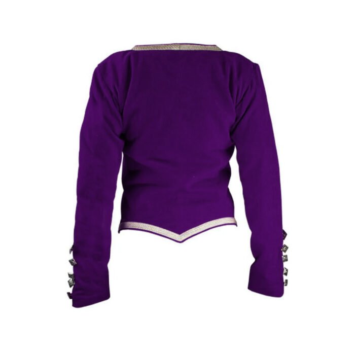 Purple Velvet Highland Dancing Jacket Back