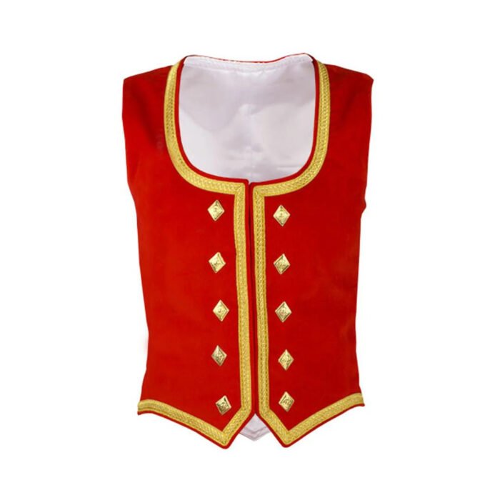 Red Velvet Highland Dancing Vest