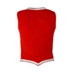 Red Velvet Highland Dancing Vest With Silver Trim Back