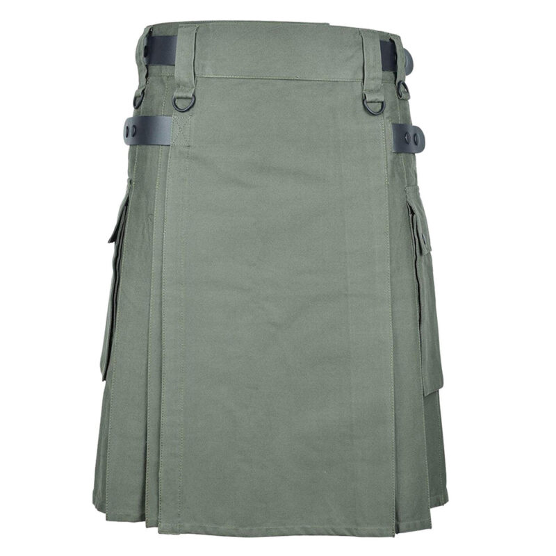 Solid Green Utility Kilt