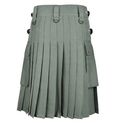 Solid Green Utility Kilt Back