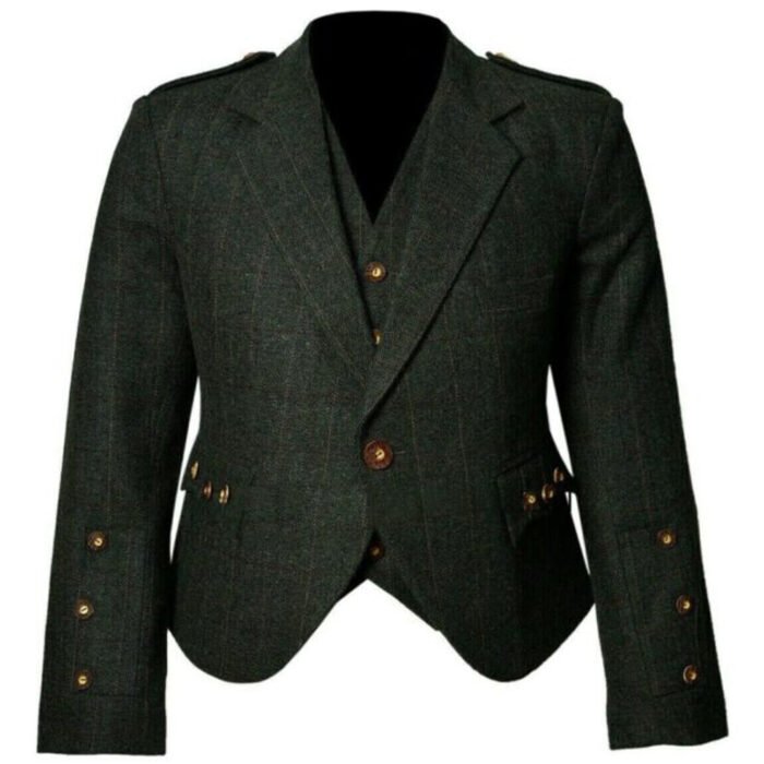 Trendy Scottish Tweed Argyll Kilt Jacket