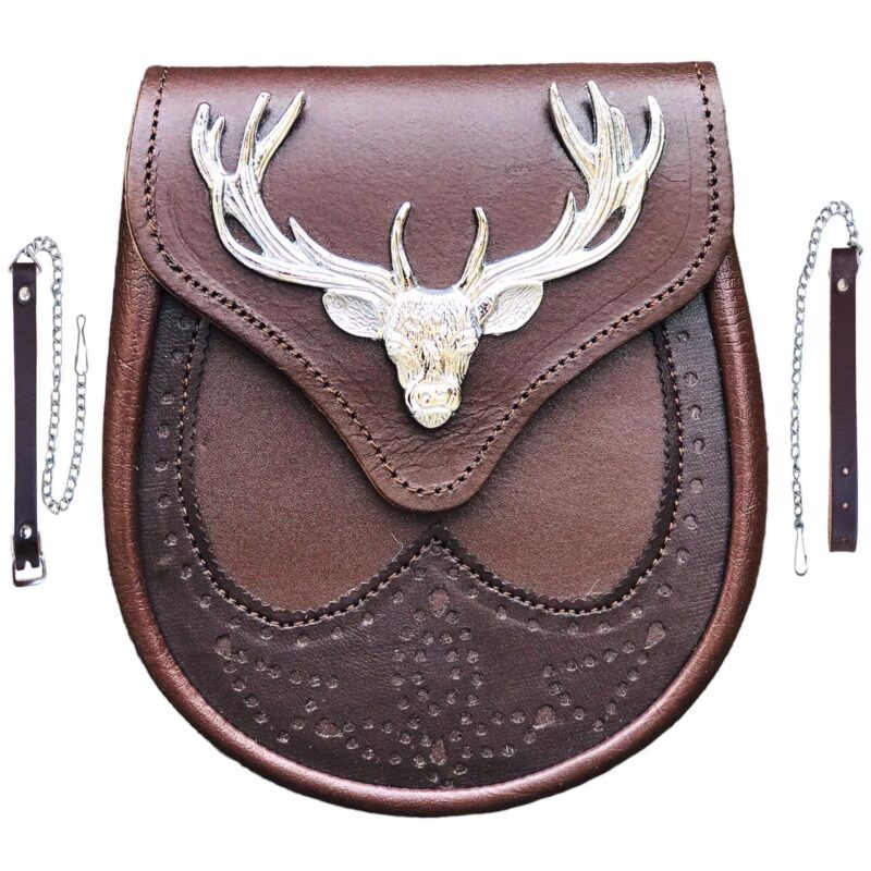 Antique Brown Leather Sporran