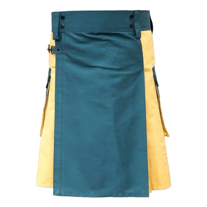 Yellow And Blue Green Hybrid Kilt