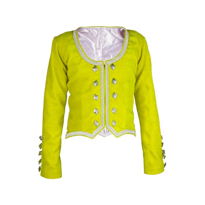 Yellow Velvet Highland Dancing Jacket