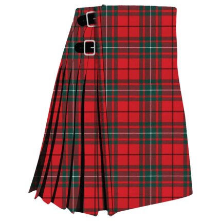 Macauley Red Modern Tartan Kilt