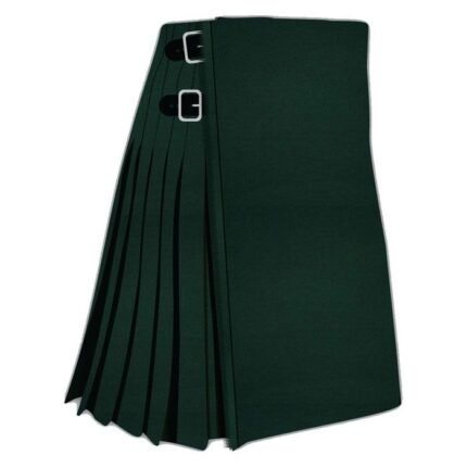 Solid Green Tartan Kilt