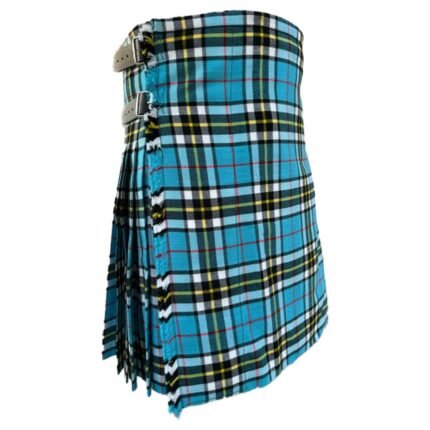 Thomson Dress Blue Modern Tartan Kilt Side