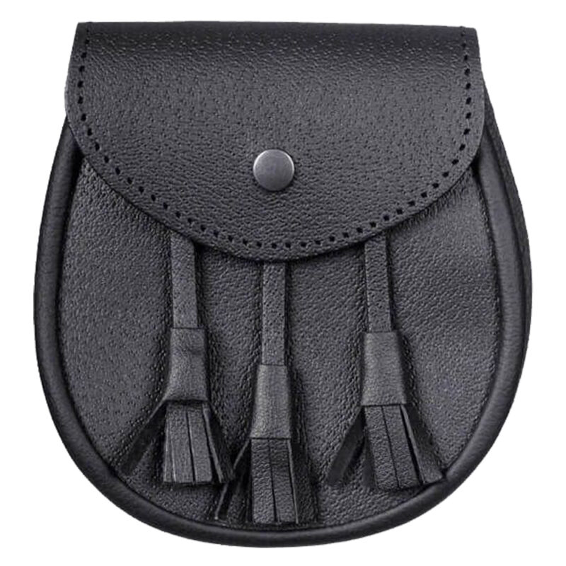 Leather Rob Roy Sporran Black