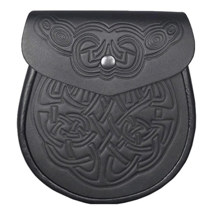 Celtic Embossed Leather Sporran Men