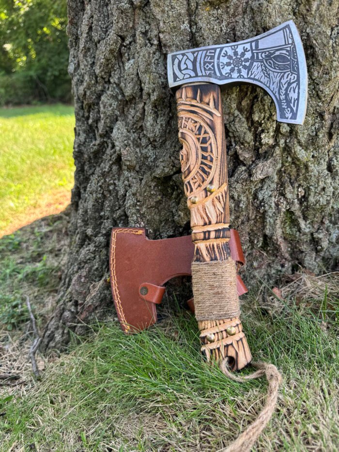 Real Carbon Steel Viking Axe 2