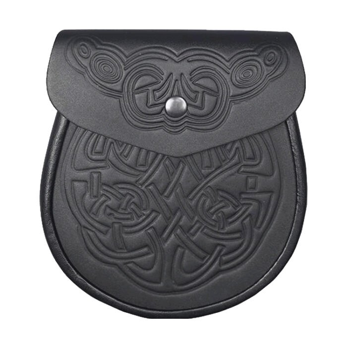 Celtic Embossed Leather Sporran Men