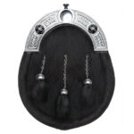 Chrome Cantle Black Dress Sporran
