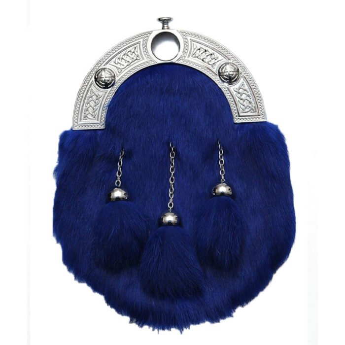 Navy blue Fur Dress Sporran